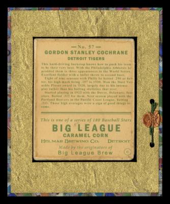 Picture, Helmar Brewing, R319-Helmar Card # 57, Mickey COCHRANE, Chasing Ball, Detroit Tigers